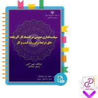 دانلود پی دی اف کتاب سیاست گذاری عمومی در اقتصاد کار آفرینانه 381 صفحه PDF