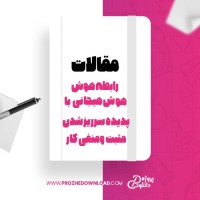 معرفی و دانلود مقاله رابطه هوش هیجانی با پدیده سر ریز شدن مثبت و منفی کار ،منوچهر کامکار